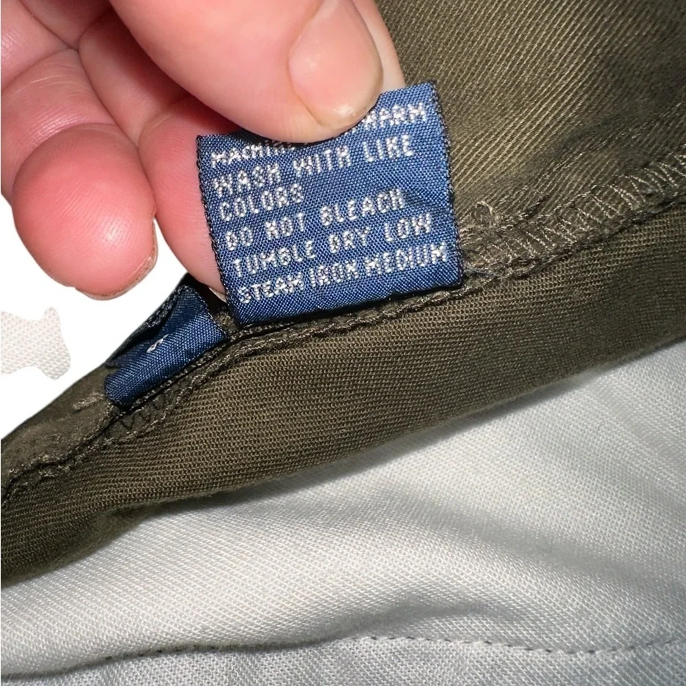 Men's Vintage Cotton Ralph Lauren Hammond Olive Green Pant 36/32 With Cuff .